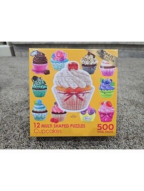 Cra-Z-Art Cupcakes 500 Pc Puzzle 12 Mini Shapes